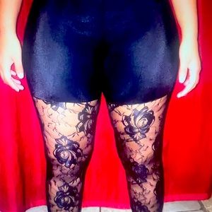 Black lace tights